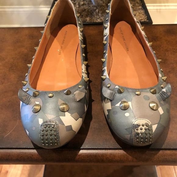 MARC JACOB Camo Studded Mouse FLATS